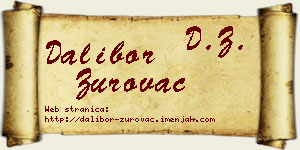 Dalibor Zurovac vizit kartica